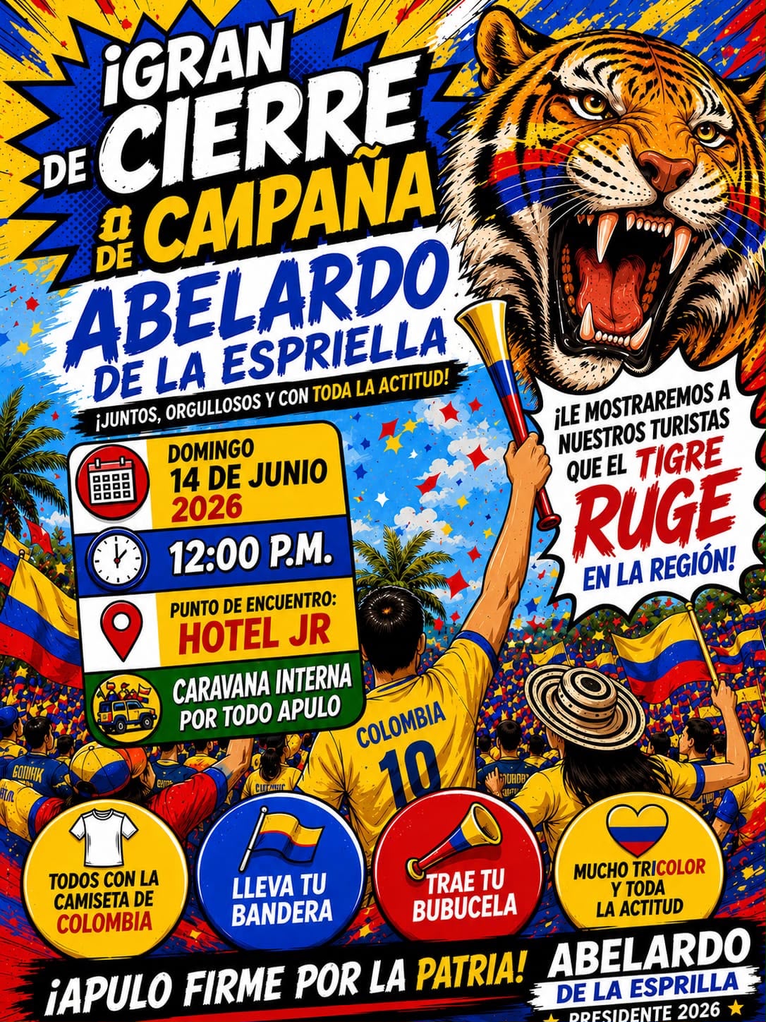 Gran cierre de campaña de Abelardo de la Espriella - Apulo